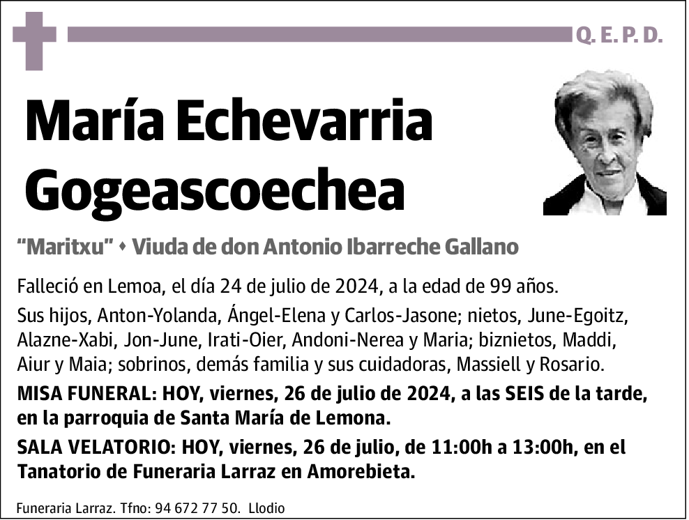 María Echevarria Gogeascoechea