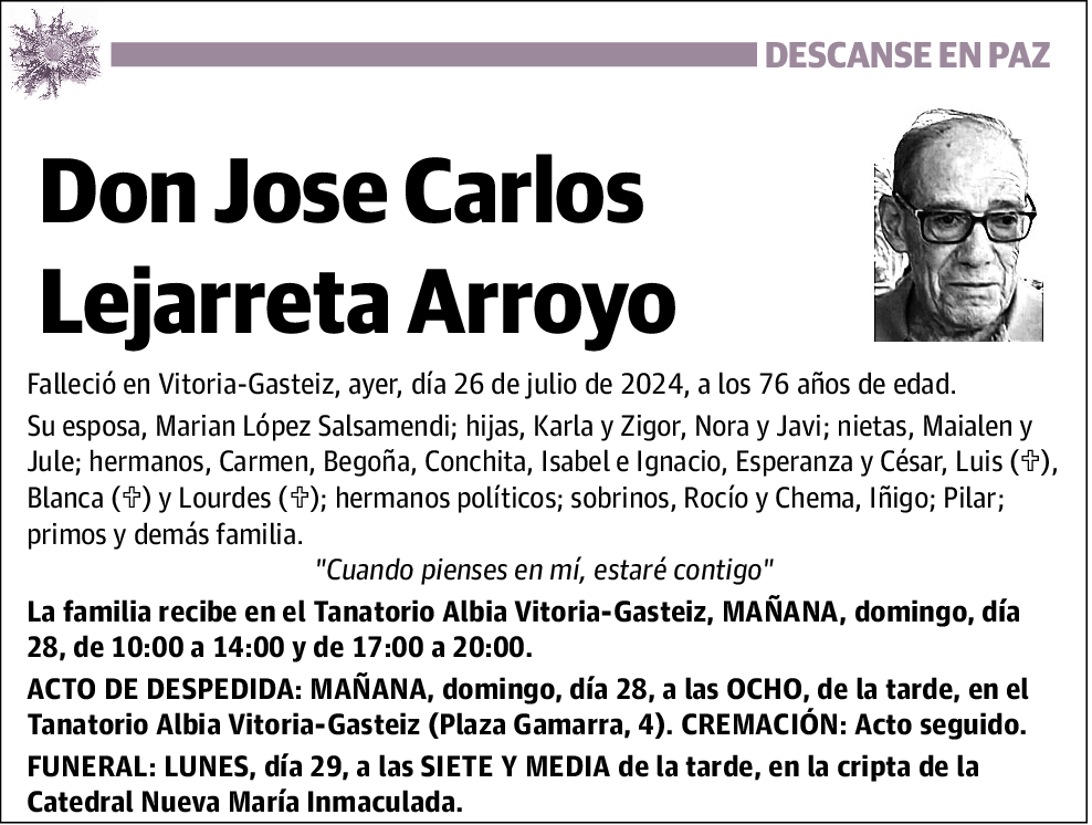 Jose Carlos Lejarreta Arroyo