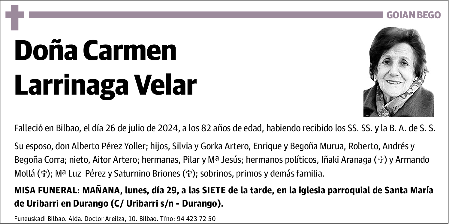 Carmen Larrinaga Velar
