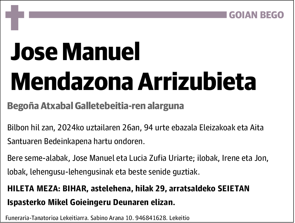 Jose Manuel (Eusk) Mendazona Arrizubieta
