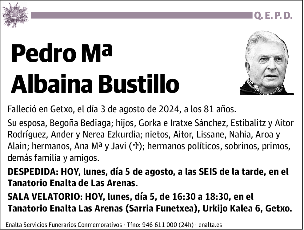 Pedro Mª Albaina Bustillo