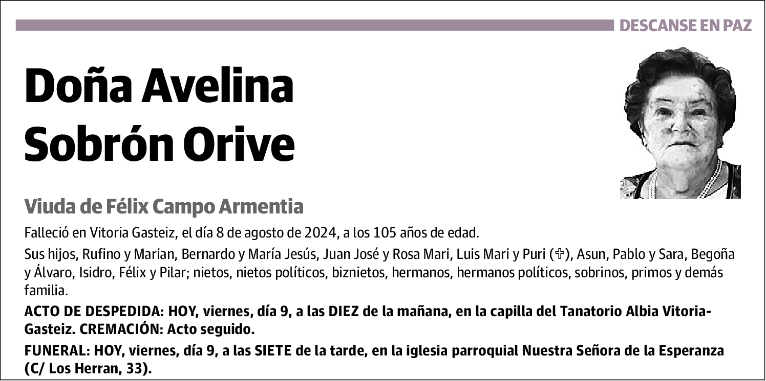 Avelina Sobrón Orive