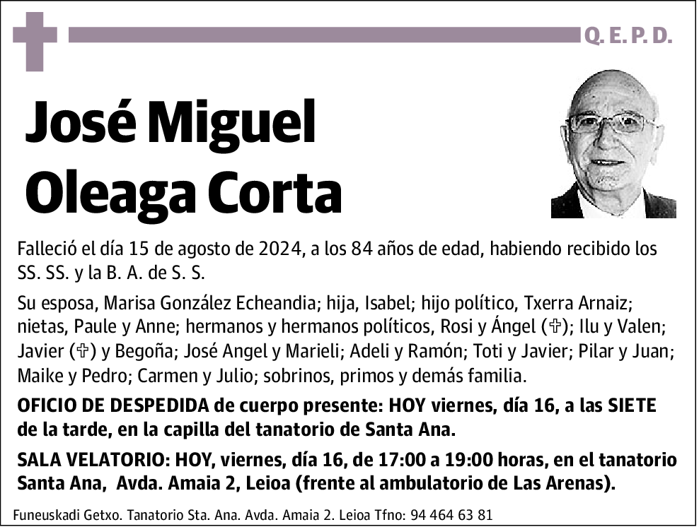 José Miguel Oleaga Corta