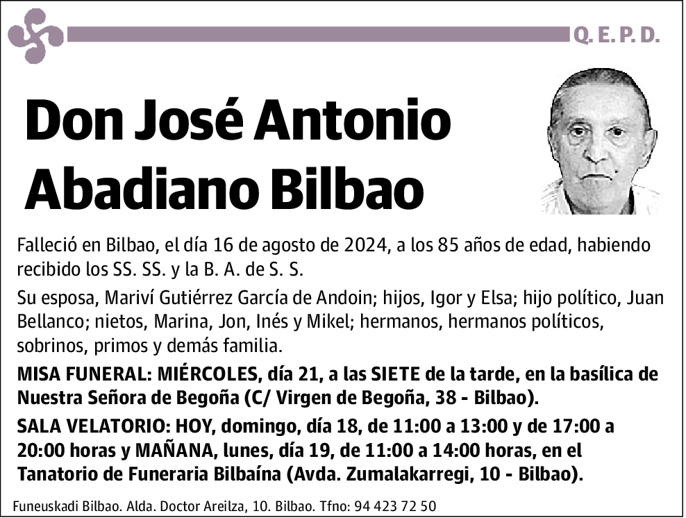 José Antonio Abadiano Bilbao