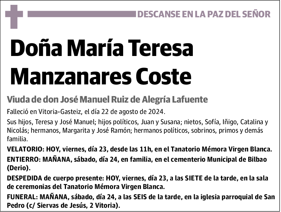 María Teresa Manzanares Coste