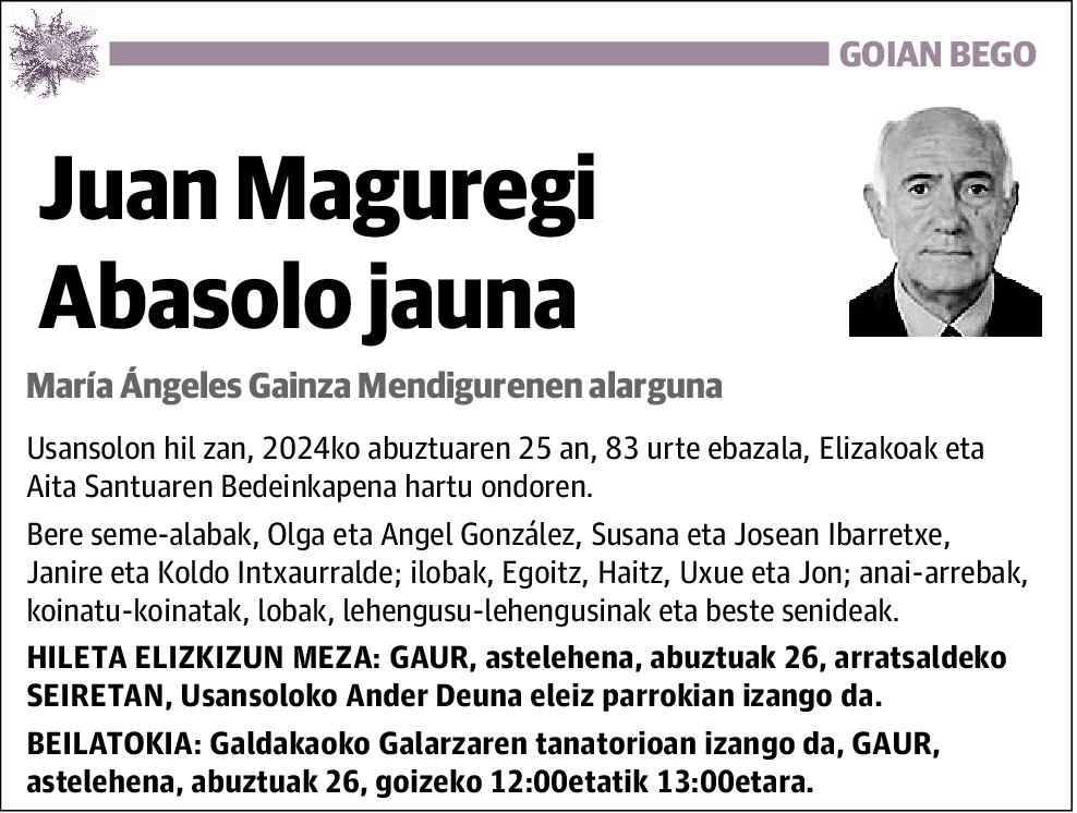 Juan Maguregi Abasolo