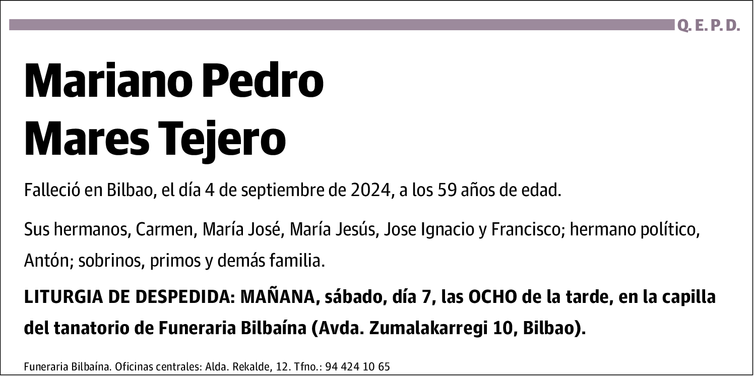 Mariano Pedro Mares Tejero