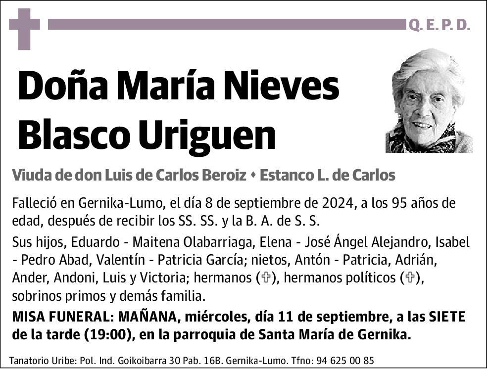 María Nieves Blasco Uriguen