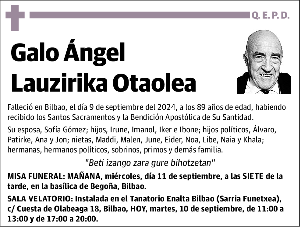 Galo Ángel Lauzirika Otaolea