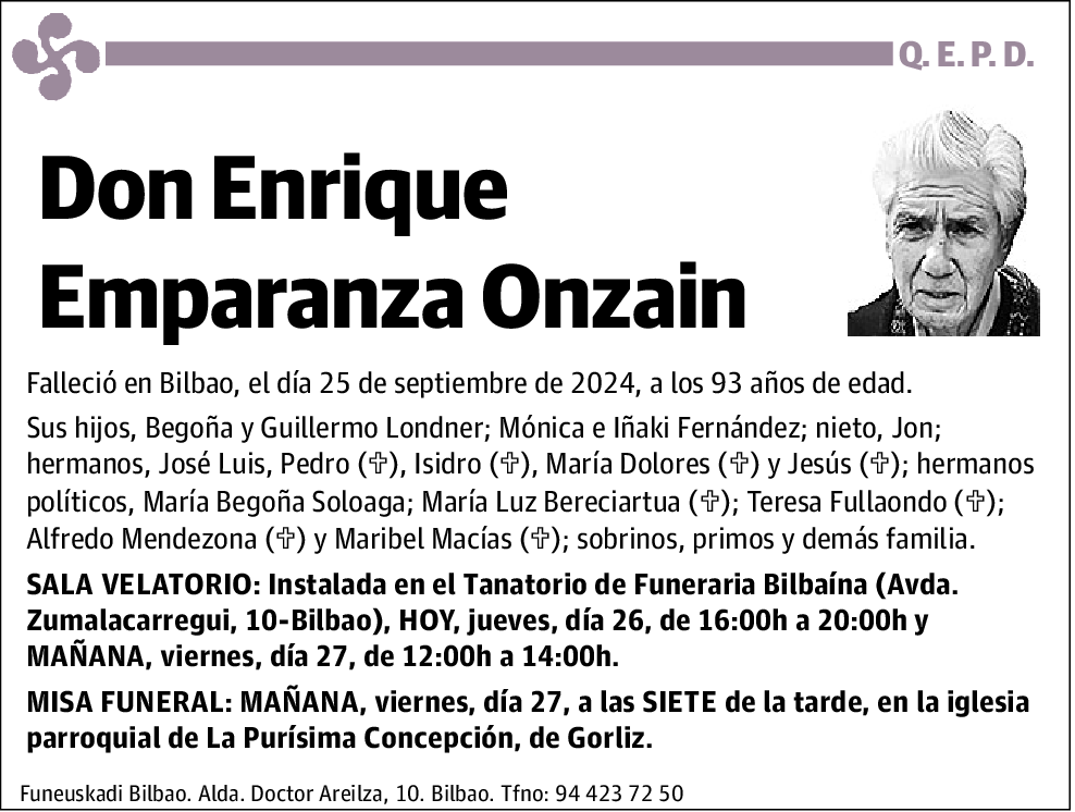 Enrique Emparanza Onzain
