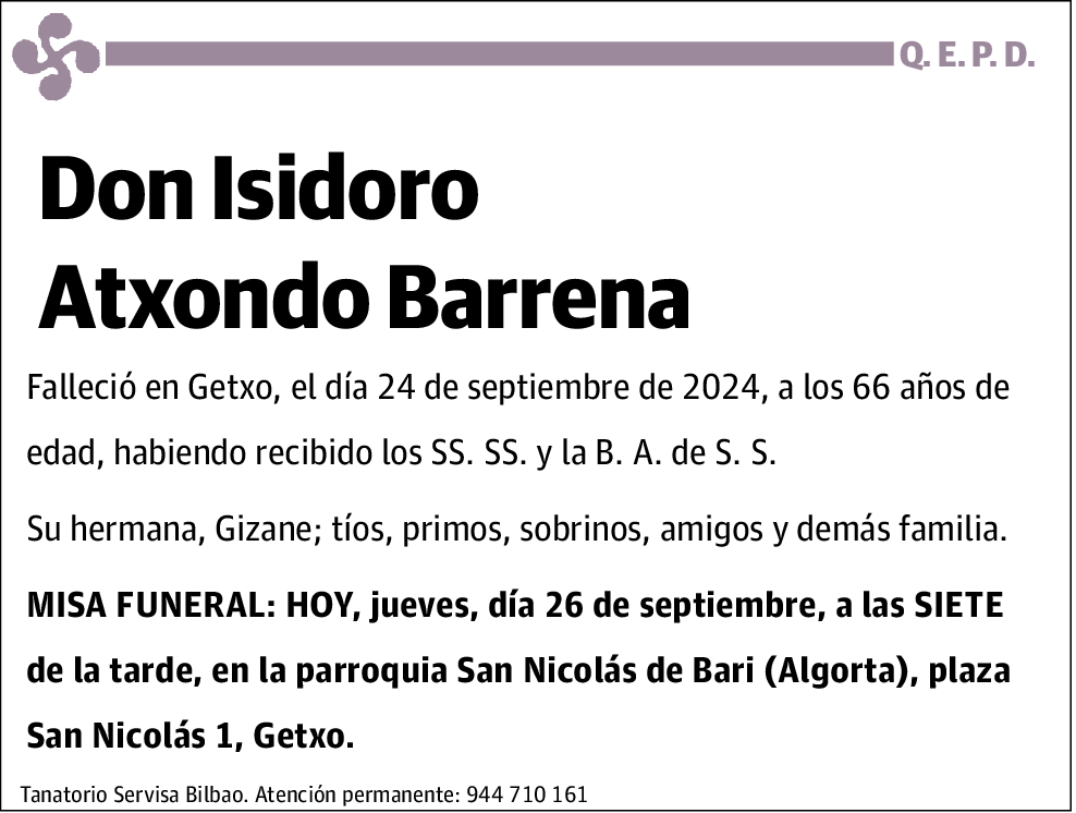 Isidro Atxondo Barrena