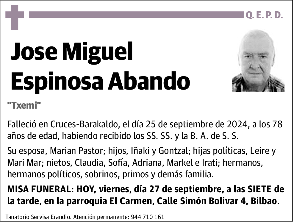 Jose Miguel Espinosa Abando