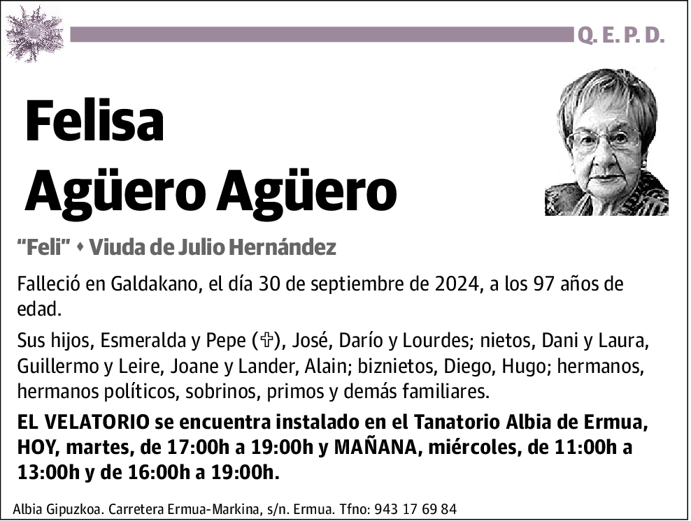 Felisa Agüero Agüero