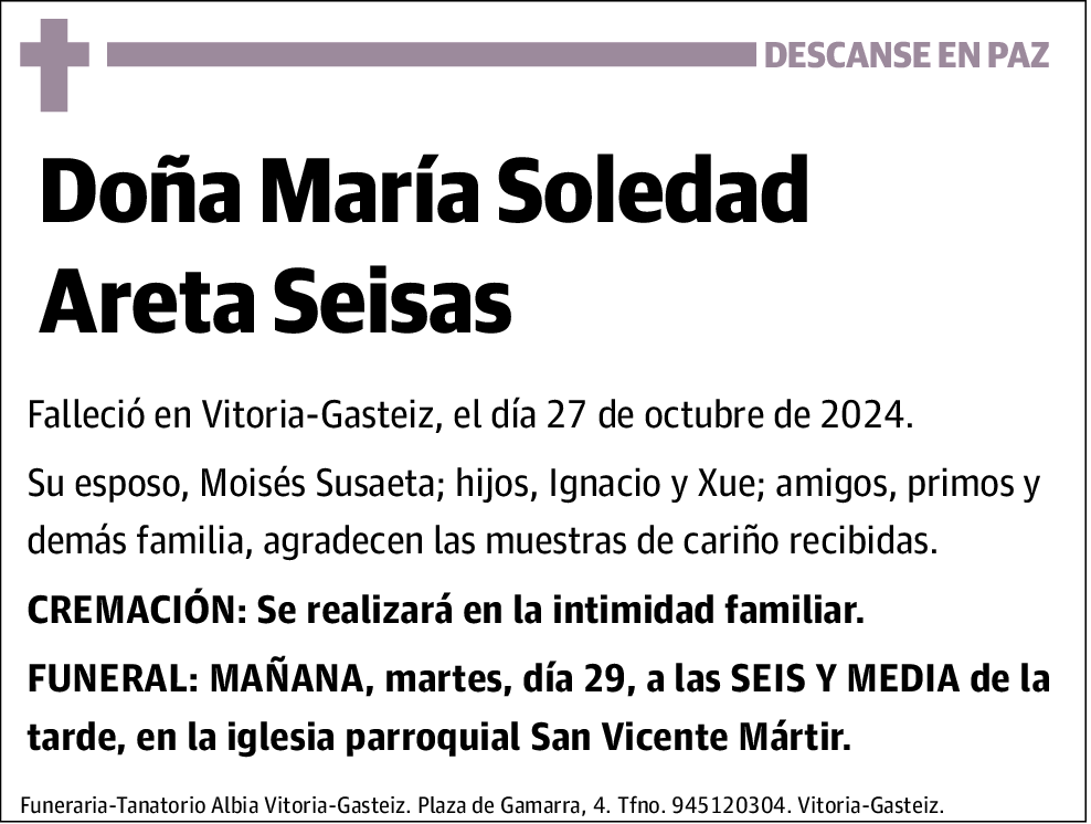 María Soledad Areta Seisas