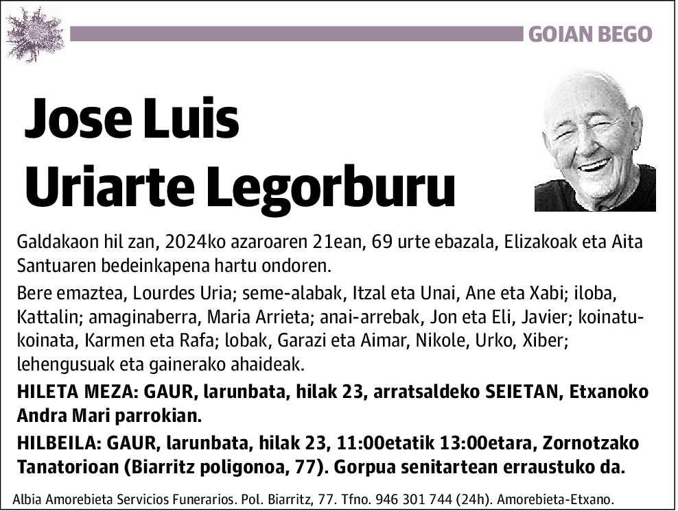 Jose Luis Uriarte Legorburu