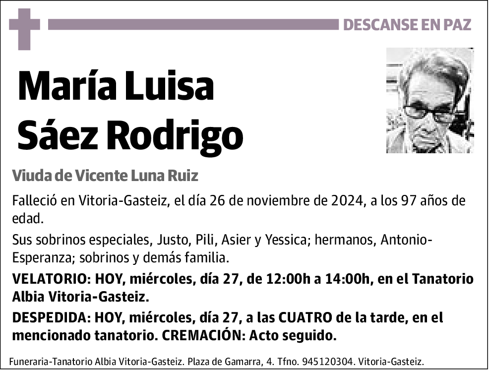 María Luisa Sáez Rodrigo