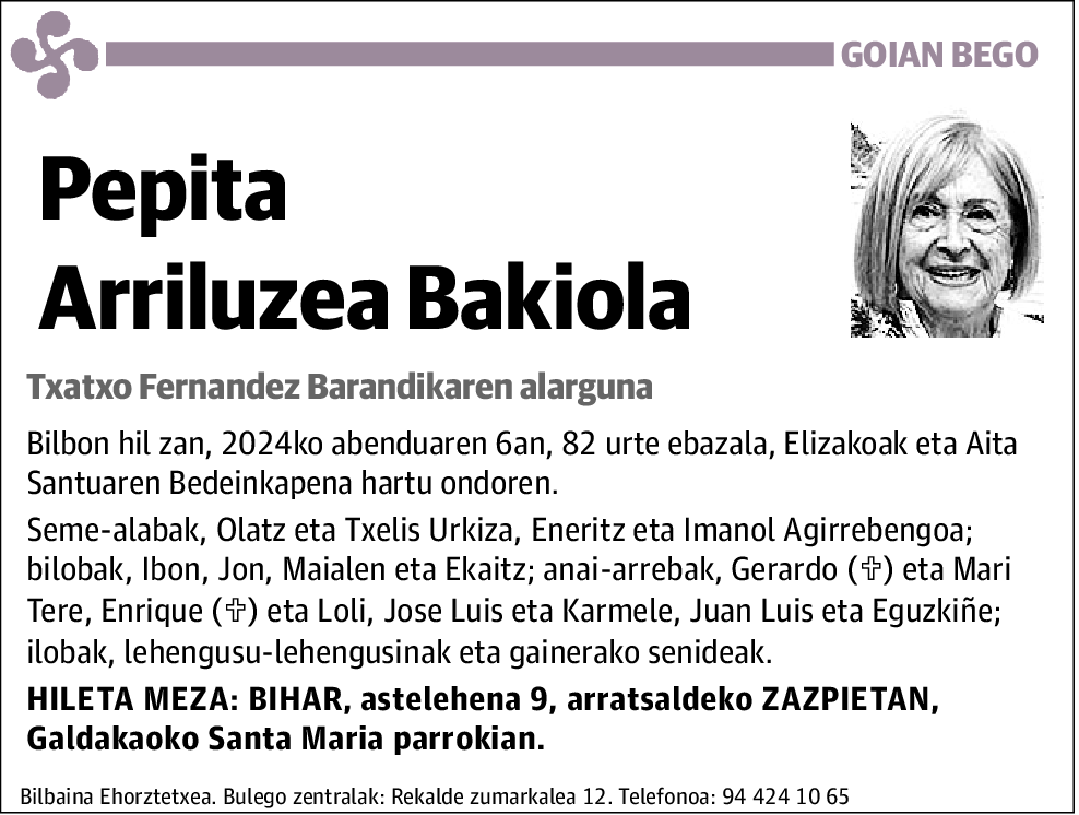 Pepita Arriluzea Bakiola