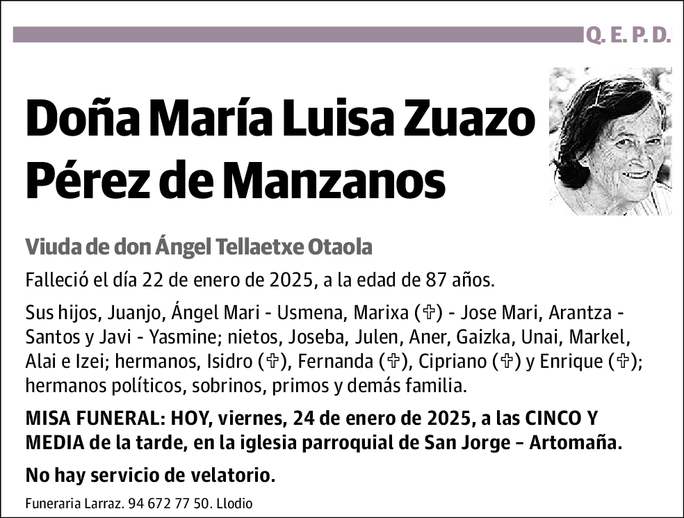María Luisa Zuazo Pérez de Manzanos
