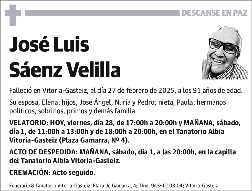 Jose Luis Saenz Velilla