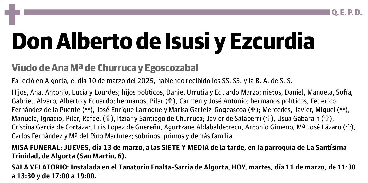Alberto de Isusi y Ezcurdia