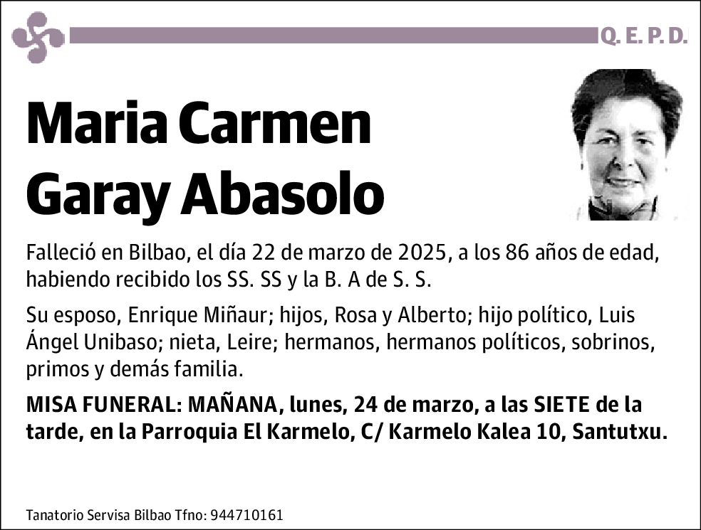 Maria Carmen Garay Abasolo
