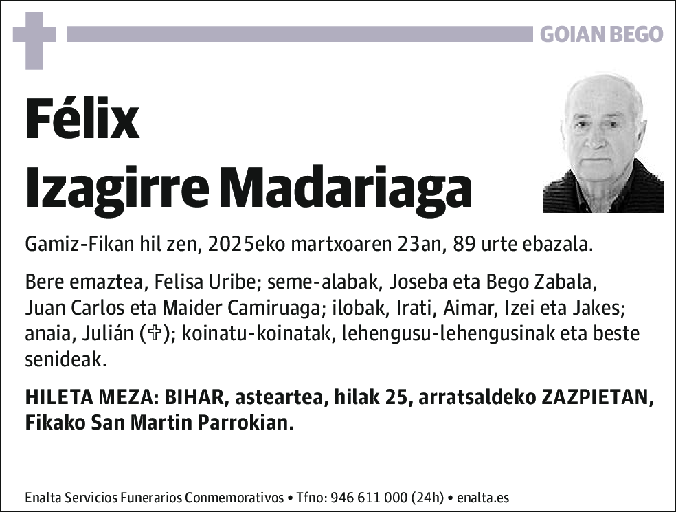 Félix Izagirre Madariaga