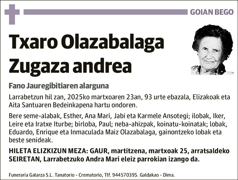 Txaro Olazabalaga Zugaza