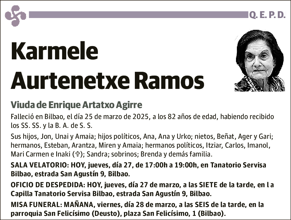 Karmele Aurtenetxe Ramos