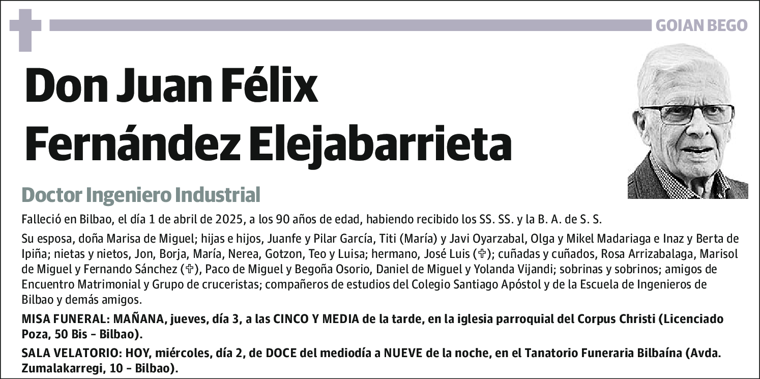 Juan Félix Fernández Elejabarrieta