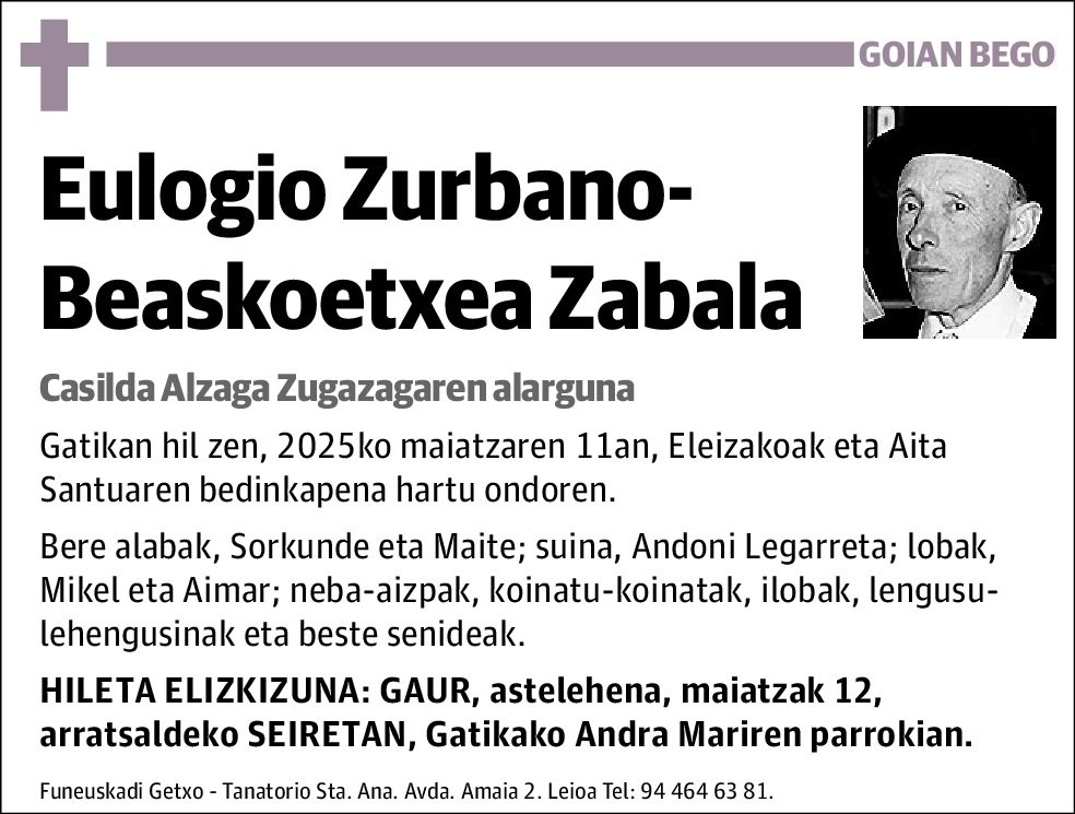 Eulogio Zurbano-Beaskoetxea Zabala