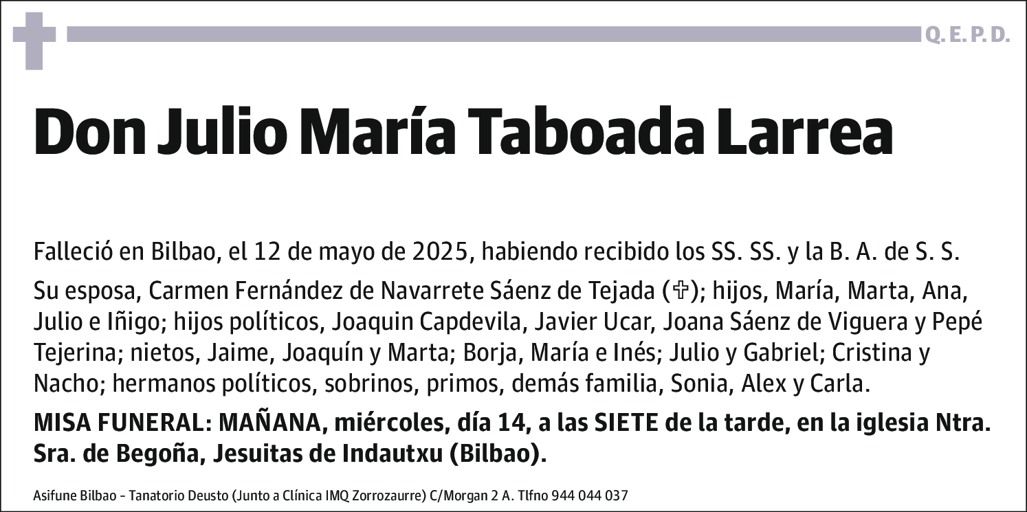 Julio María Taboada Larrea