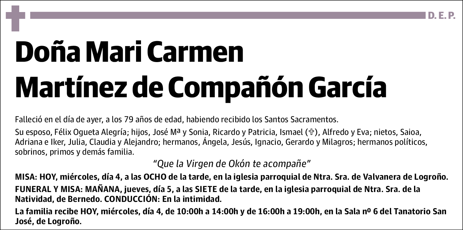 Mari Carmen Martínez de Compañón García