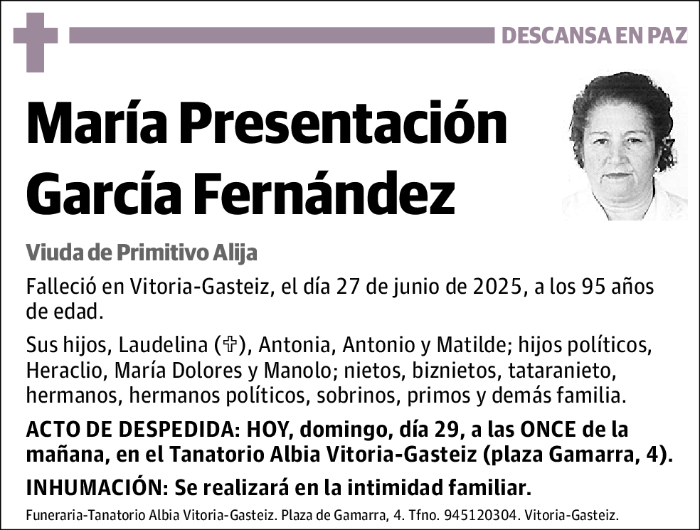María Presentación García Fernández