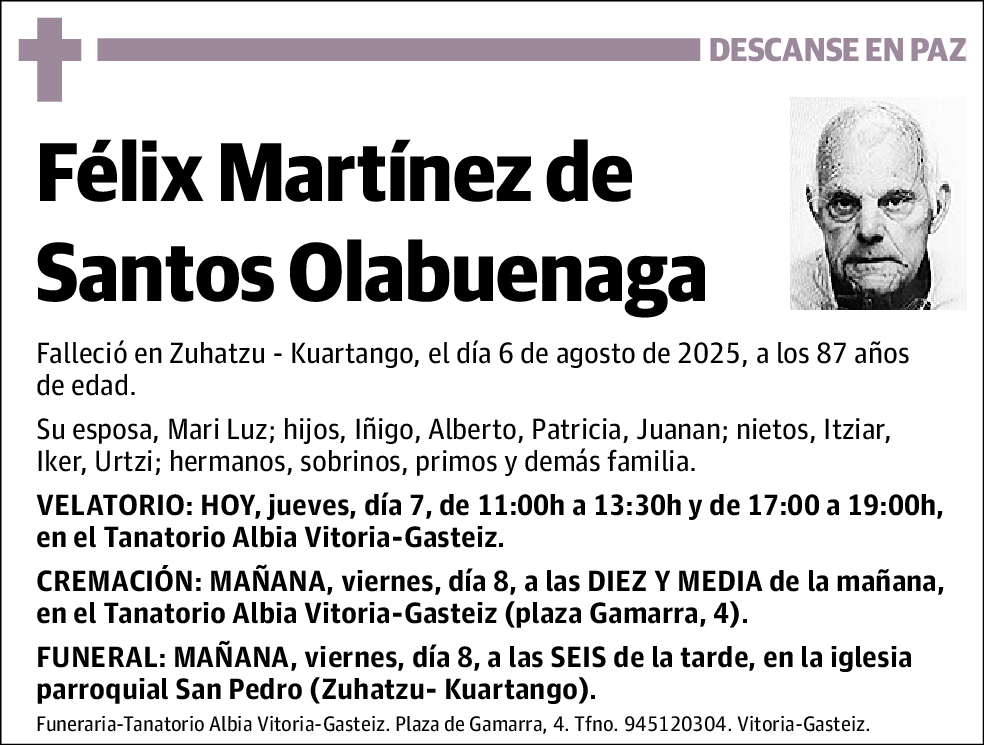 Félix Martínez de Santos Olabuenaga