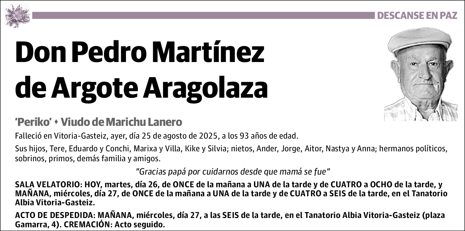 Pedro Martínez de Argote Aragolaza