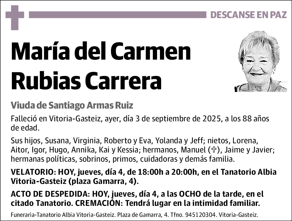 María del Carmen Rubias Carrera