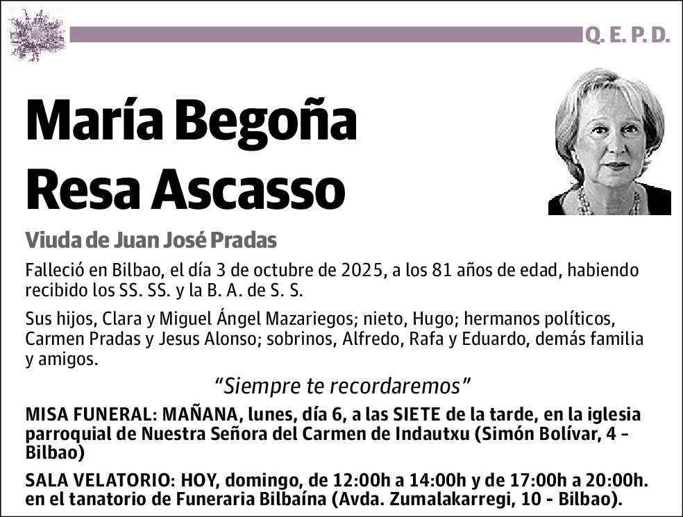 María Begoña Resa Ascasso