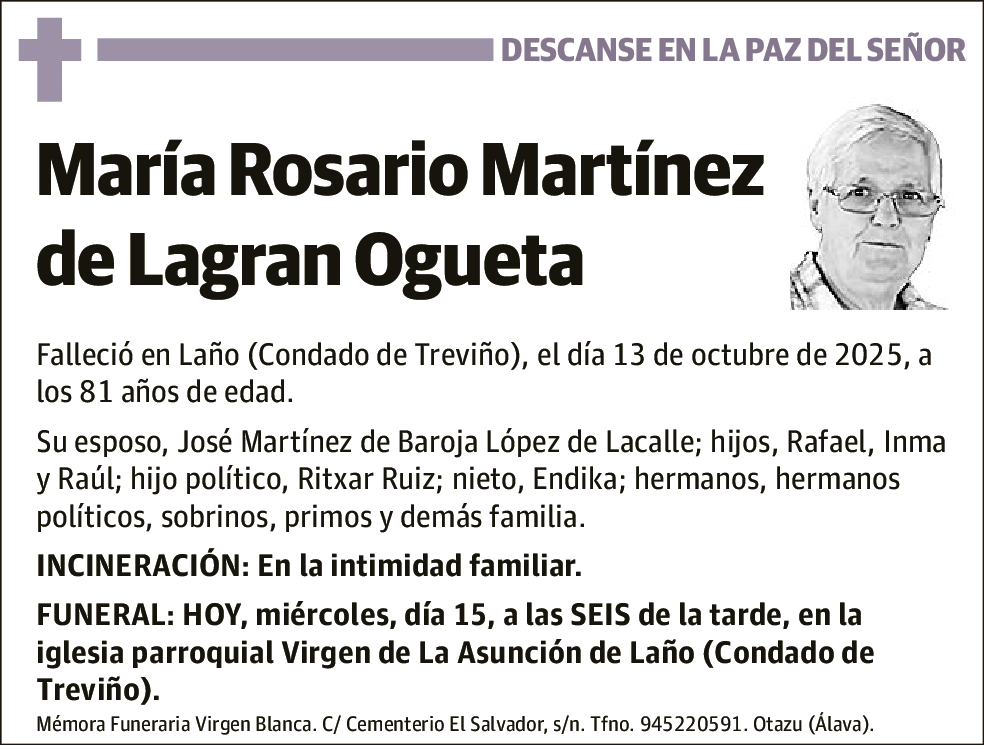 María Rosario Martínez de Lagran Ogueta