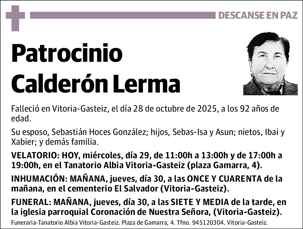 Patrocinio Calderon Lerma