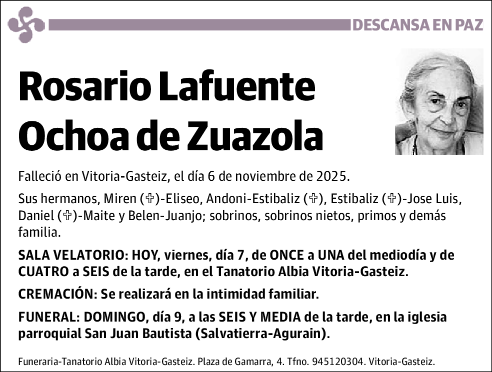 Rosario Lafuente Ochoa de Zuazola