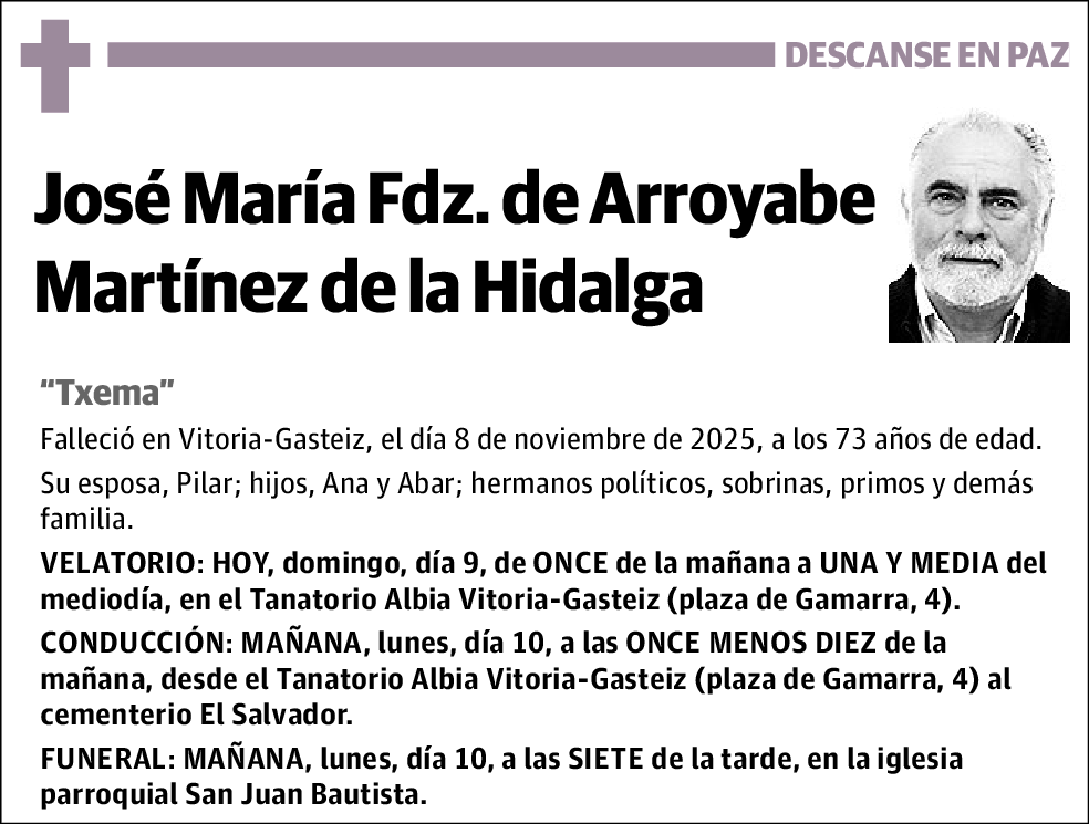 José María Fernández de Arroyabe Martinez de la Hidalga
