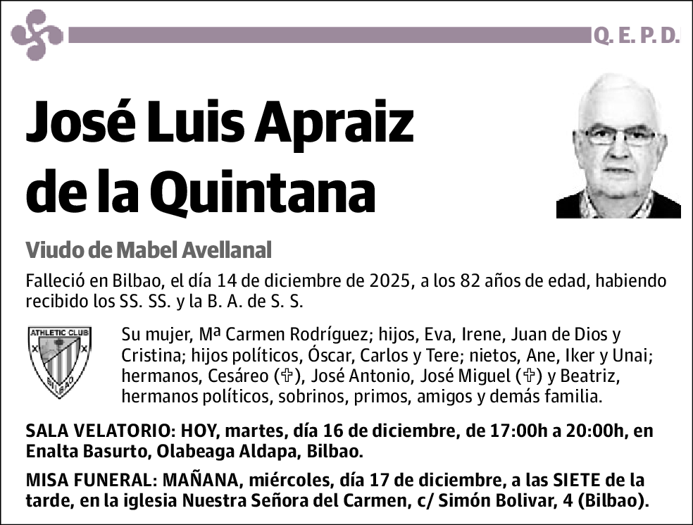 José Luis Apraiz de la Quintana