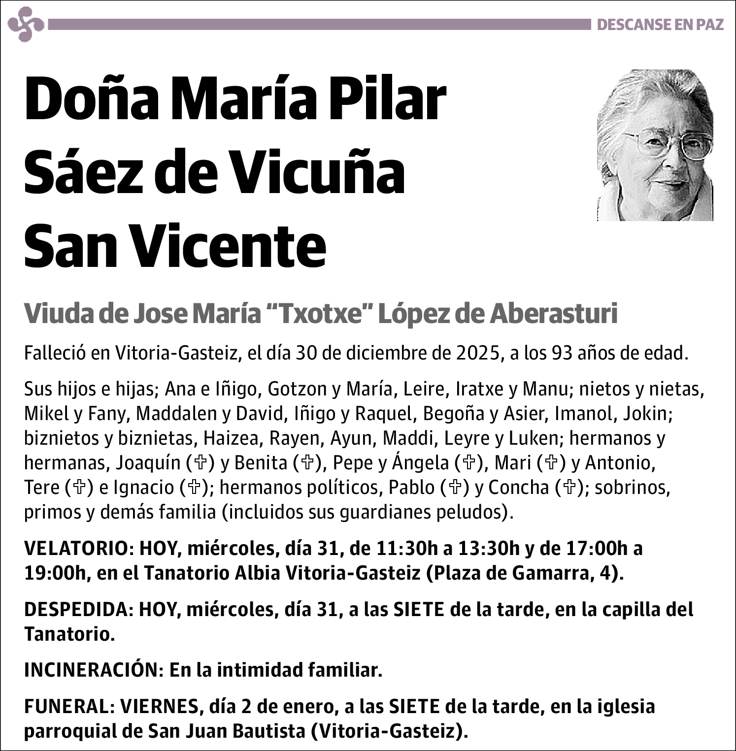 María Pilar Sáez de Vicuña San Vicente