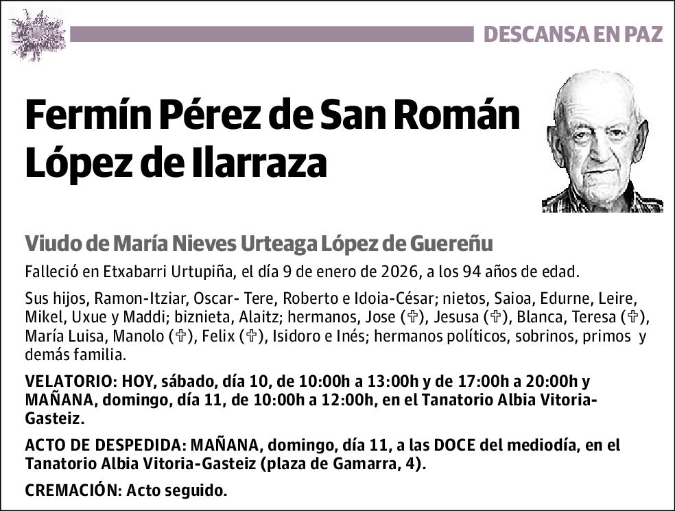 Fermín Pérez de San Román López de Ilarraza
