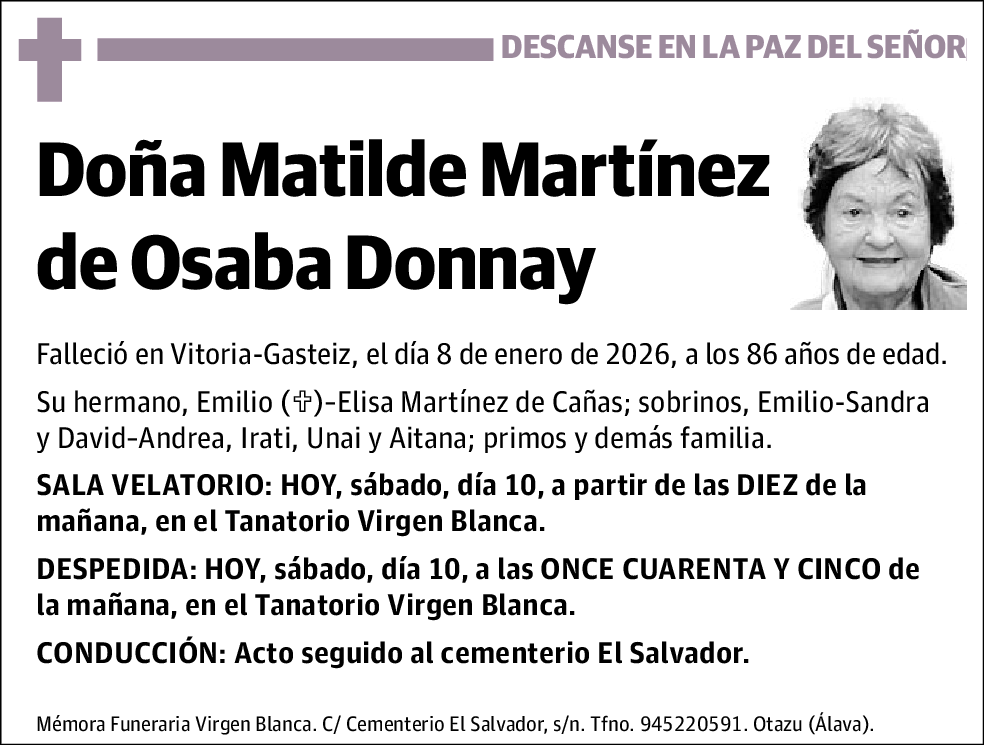 Matilde Martínez de Osaba Donnay