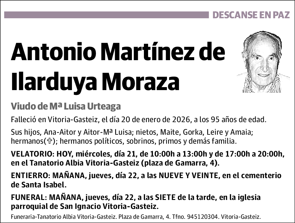 Antonio Martínez de Ilarduya Moraza