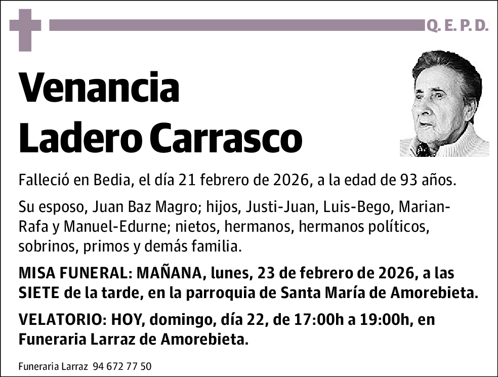 Venancia Ladero Carrasco