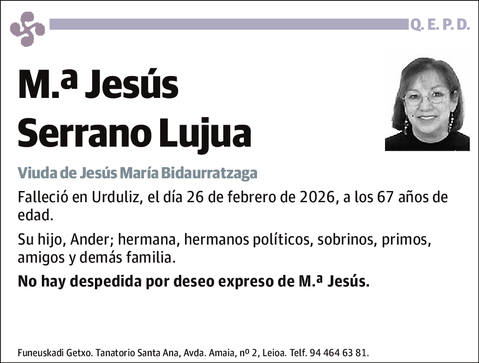 Maria Jesus Serrano Lujua