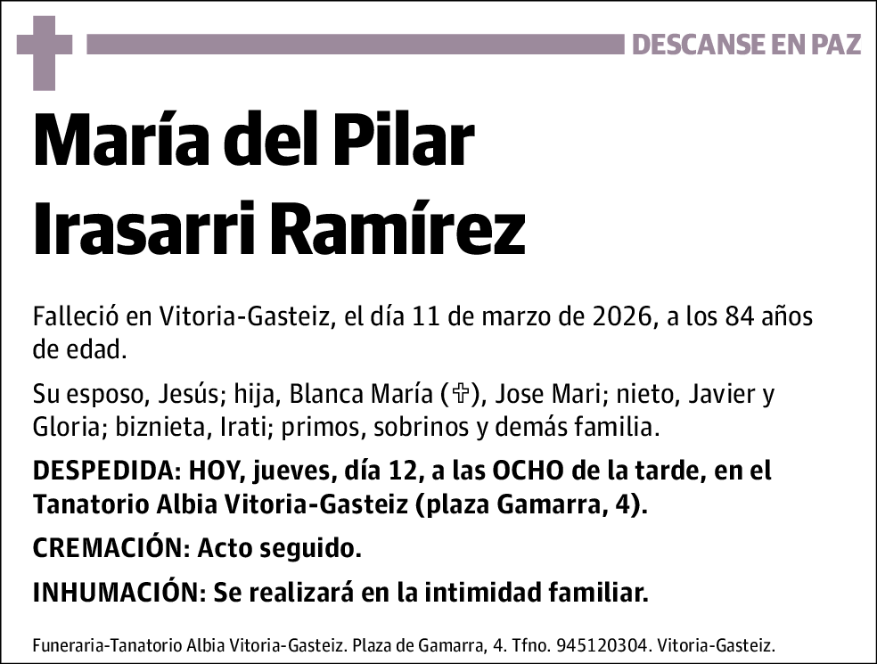 María del Pilar Irasarri Ramírez