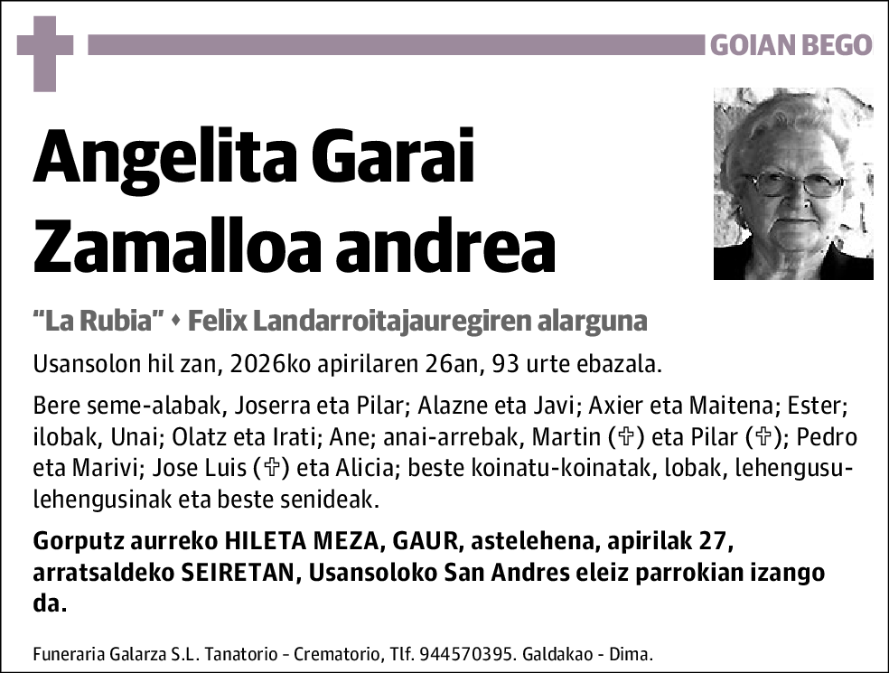 Angelita Garai Zamalloa